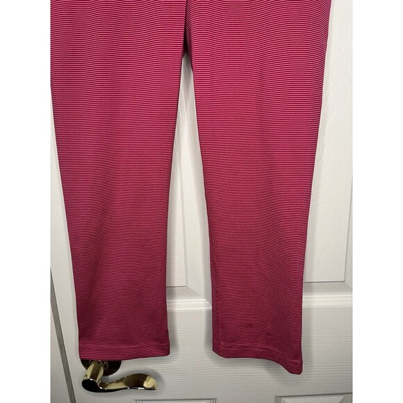 Women’s Nike DRI-FIT Leggings Pink  Cropped Striped Print  Size Small S - Picture 3 of 6